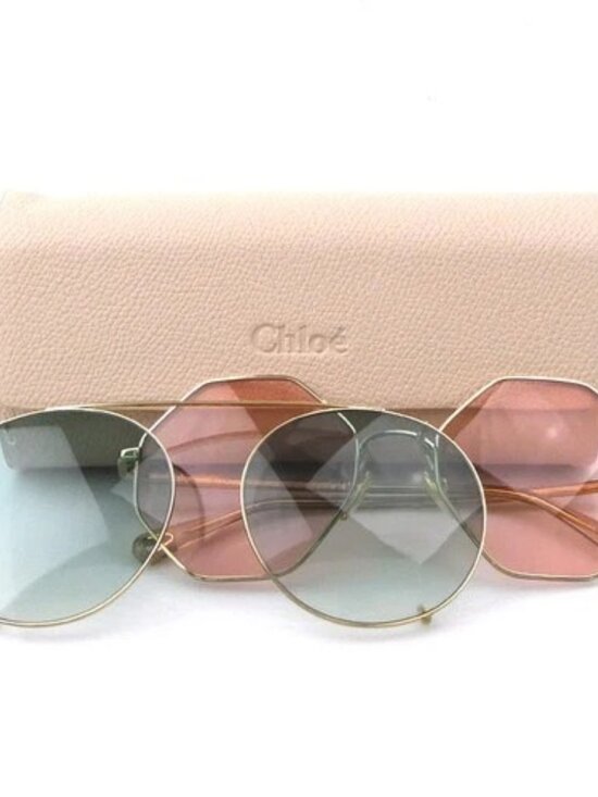 Auth Chloe Sunglasses Gold/Pink Metal - 56667i main image 5